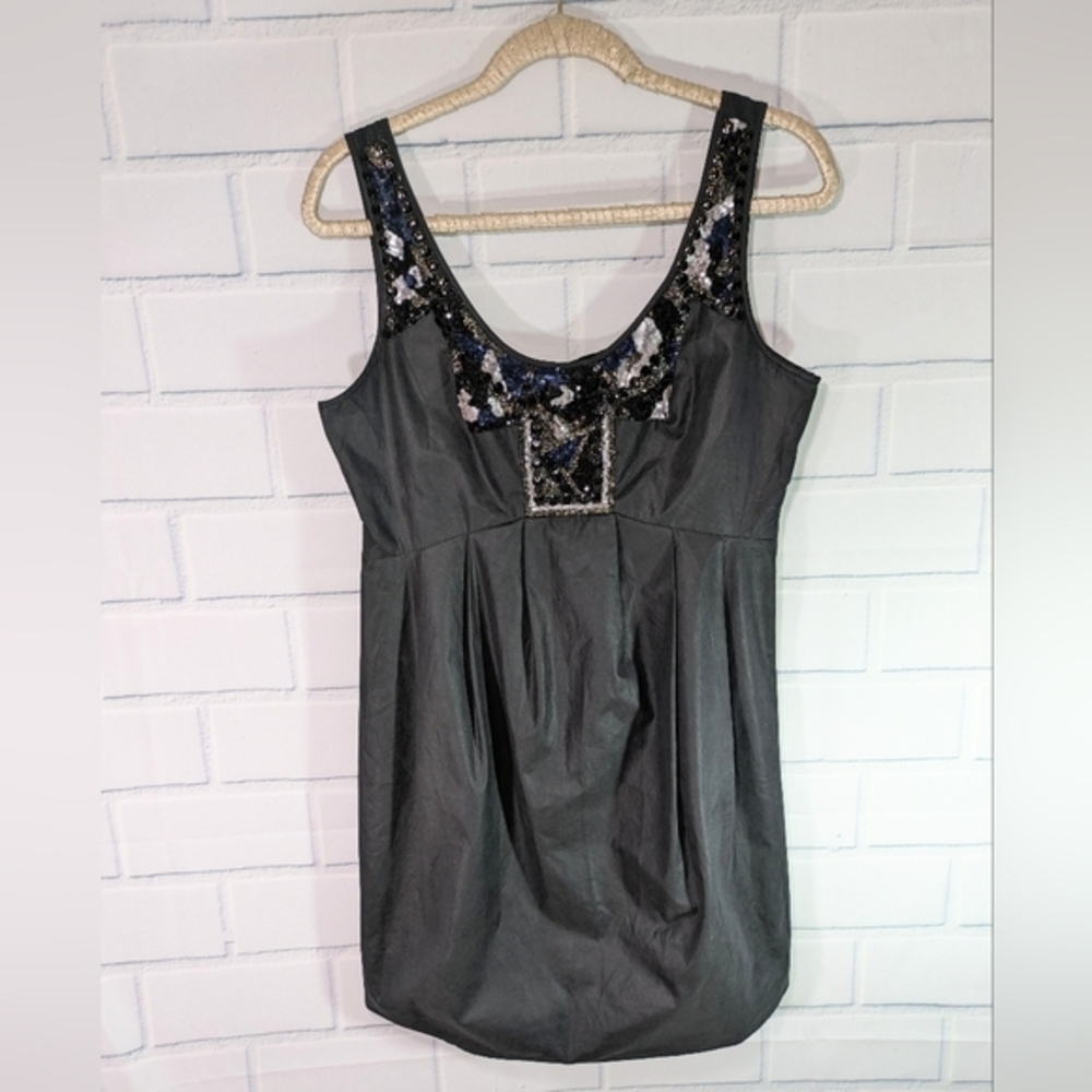 ALLSAINTS sequined, beaded little black dress